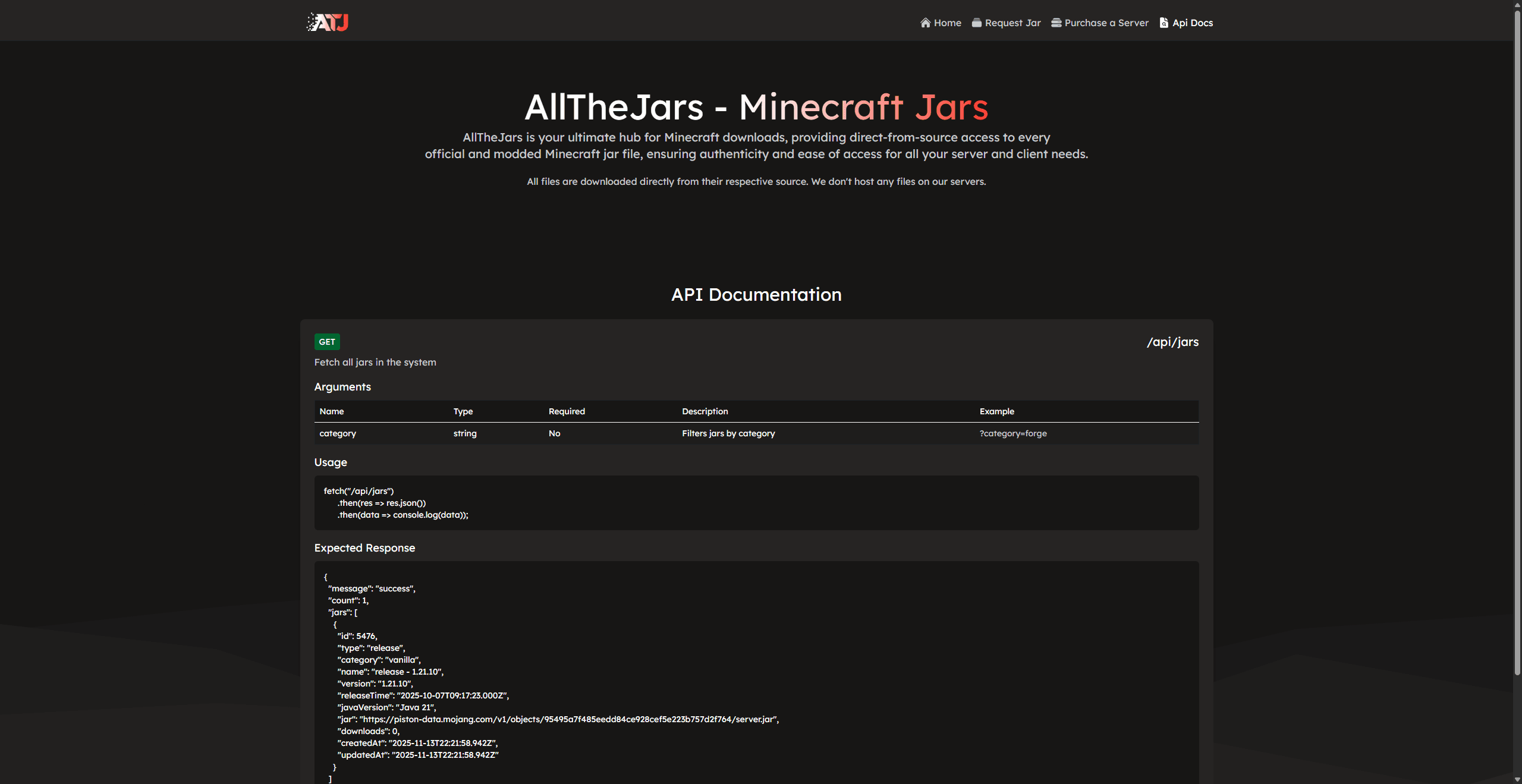 Atj API Docs